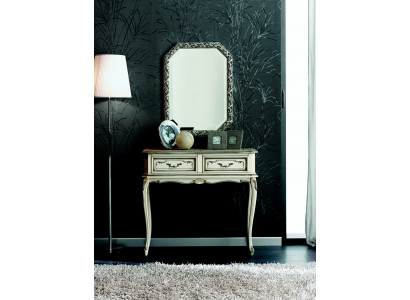 Furniture Style Baroque Console Table Wall Table Table White Classical Wood 90 cm New