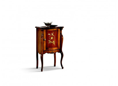 Design Furniture Style Baroque Dresser Showcase Brown Wood Luxury Italian