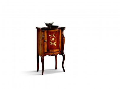 Design Furniture Style Baroque Dresser Showcase Brown Wood Luxury Italian