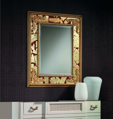Classic Designer Mirror Wall Mirror Baroque Rococo 93x153cm Wooden Frame New