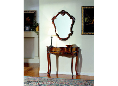 Furniture Style Baroque Console Table Mirror Wood Italian Tables Consoles 2pcs.