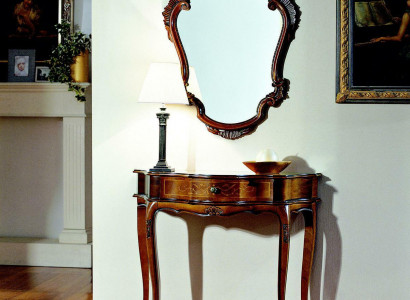Furniture Style Baroque Console Table Mirror Wood Italian Tables Consoles 2pcs.