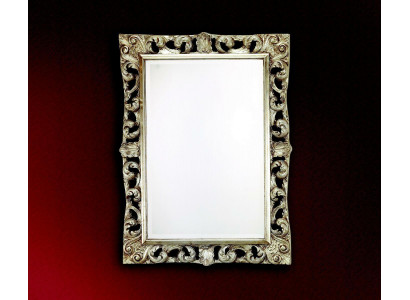 Living Room Mirror Wall Mirror Designer Hallway Bathroom Wood Glass Design 113x113 New