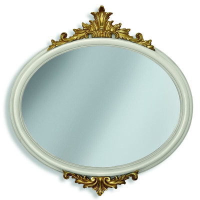 Round mirror wall mirror hallway living room bath wood glass design decoration SP7240