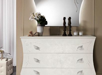 Dressers Italian Furniture Solid Mirror 2-piece Sideboard Cabinet Wood