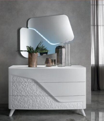 Dresser with mirror wood dressers furniture wardrobe bedroom white sideboard new