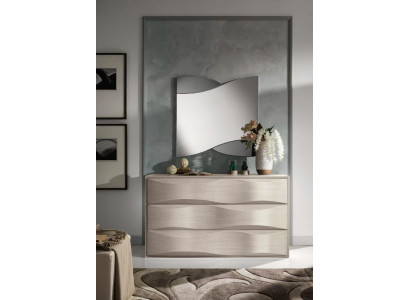 Set dresser with mirror dressers console group wood cabinets bedroom modern