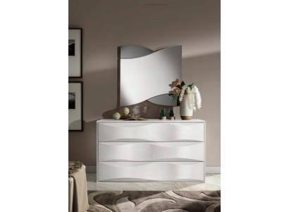Luxury set dresser with mirror chest of drawers console set wood modern design white