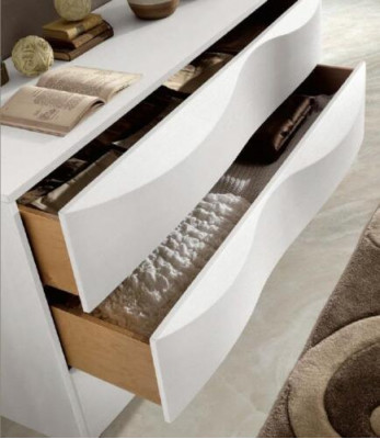 Luxury set dresser with mirror chest of drawers console set wood modern design white