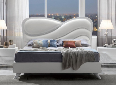 Double bed bed bed frame bed frames white double modern luxury Italy style new