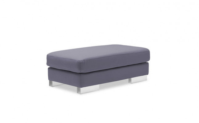 XXL Club Footstool Club Lounge Pouf Leather Ottoman Designer Textile