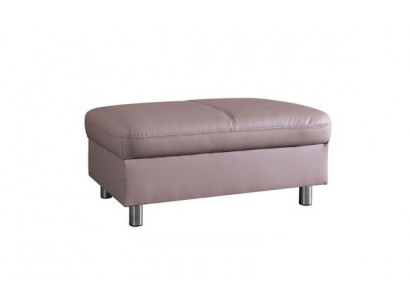 XXL Club Lounge Pouf Leather Ottoman Designer Textile Footstool Design