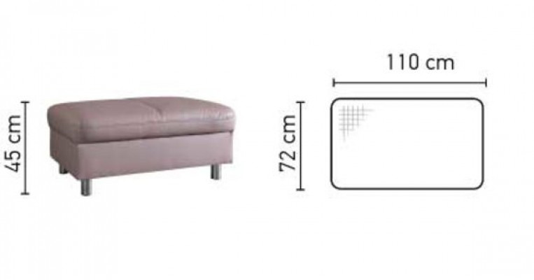 XXL Club Lounge Pouf Leather Ottoman Designer Textile Footstool Design