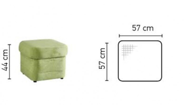 XXL Club Ottoman Pouf Leather Ottoman Designer Textile Footstool Club Lounge
