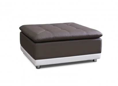 Lounge Stool XXL Club Footstool Ottoman Pouf Leather Textile Ottoman