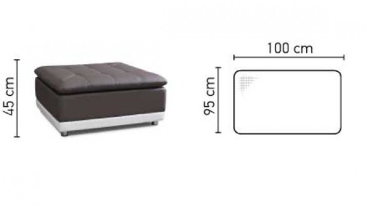Lounge Stool XXL Club Footstool Ottoman Pouf Leather Textile Ottoman