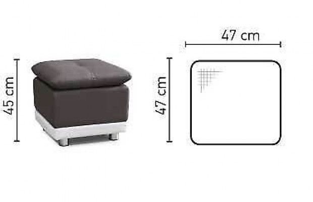 XXL footstool stool leather fabric ottoman designer pufa ottoman