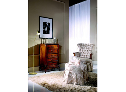 Design furniture style Baroque chest of drawers cabinet brown wood Italian furniture new