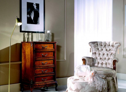 Design furniture style Baroque chest of drawers cabinet brown wood Italian furniture new