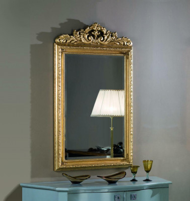 Glass Frame Wall Classic Wall Mirror Wood Frame Mirror Furniture New 133x81cm
