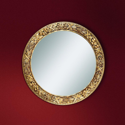 Classic wall mirror wood mirror furniture new baroque round round frame wall new