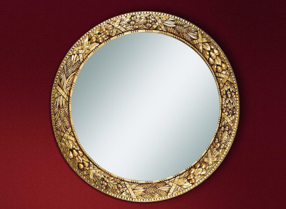 Classic wall mirror wood mirror furniture new baroque round round frame wall new