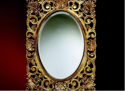 Mirror Wooden Frame Wall Mirror Classic Design Baroque Rococo Wood Frame XXL