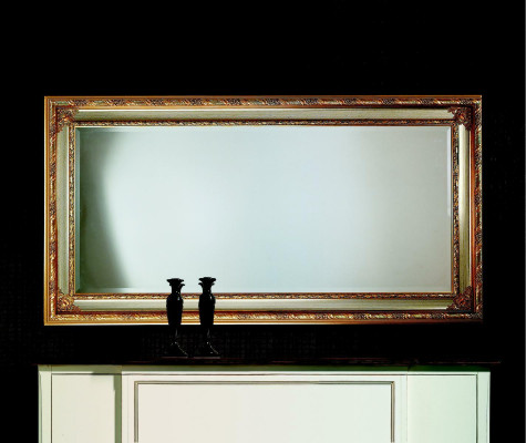 Classic wall mirror with wooden frame mirror furniture 94x184 glass frame wall furniture