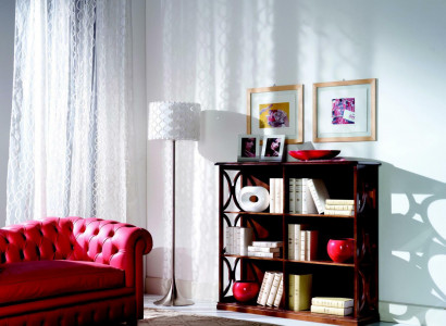 Designer luxury cabinets bookshelf brown classic wood Italian