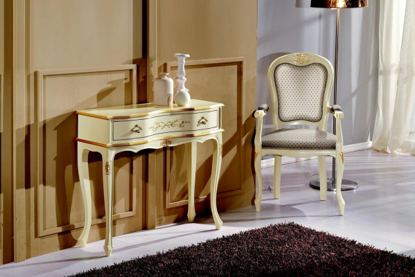 Send designer luxury baroque armchairs Italian wooden chair living room furniture