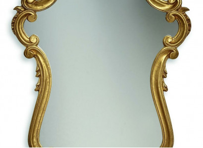 Designer mirror sideboard Baroque mirror living room shelf luxury mirror gold