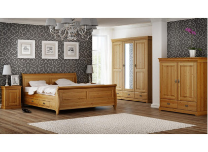 Design bedroom sets complete bed wardrobe nightstand 5-piece set