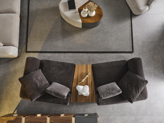 4-seater sofa set armchair four-seater sofa modern black fabric new