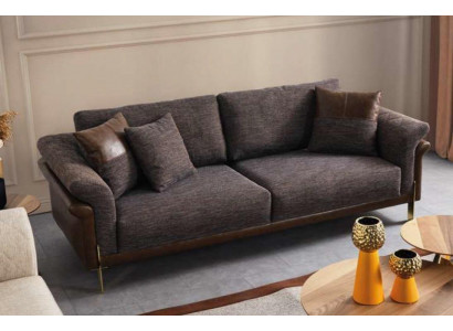 Sofa set 3-seater sofa gray armchair living room furniture luxury design