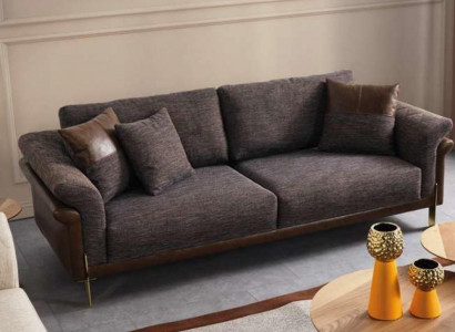 Sofa set 3-seater sofa gray armchair living room furniture luxury design