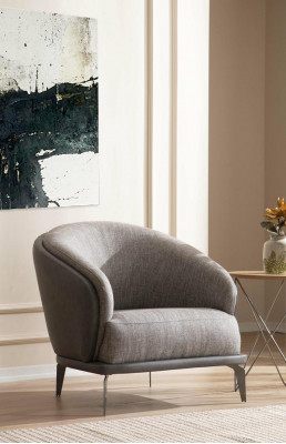 Sofa set 3-seater sofa gray armchair living room furniture luxury design