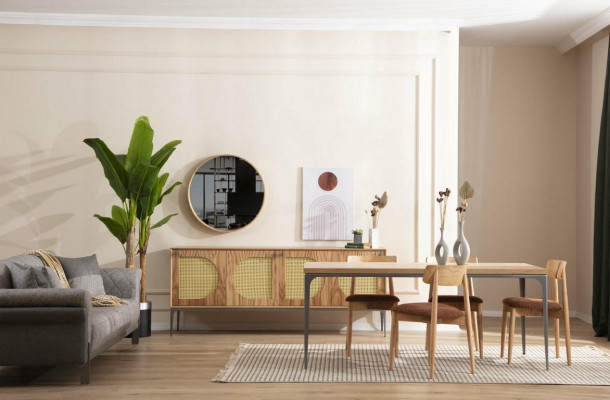 Sideboard with mirror sideboard sideboards wooden cabinet furniture brown new
