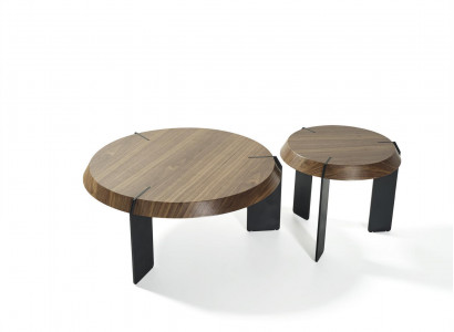 Coffee table, side table, designer table, round, brown, living room table, new