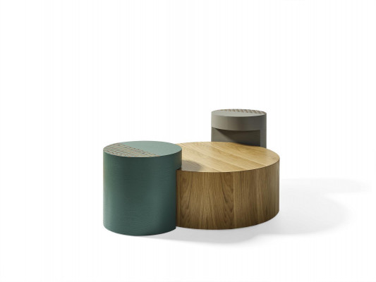 Side Table Coffee Tables Coffee Table Round Tables Brown Luxury Table 3-piece Set