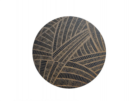Design side coffee tables, round tables, black luxury, 2-piece set.