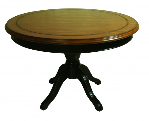 Dining room table round 122 cm solid wood dining table kitchen table real wood new