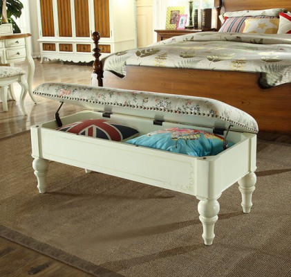 Seat textile upholstery bench cushion seat stool bench fabric wood style designer new