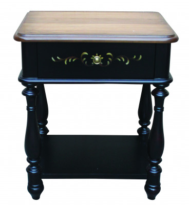 Designer nightstand console luxury nightstands side leather console wood new