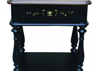 Designer nightstand console luxury nightstands side leather console wood new