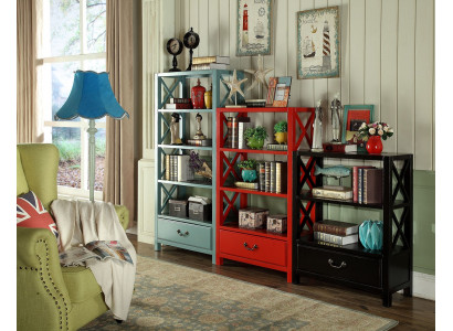 Display case wood shelf room divider designer wood shelves loft style cabinet red set