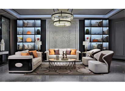 Exclusive Leather Sofa Set 3+2 Timeless Elegance for Your Living Room