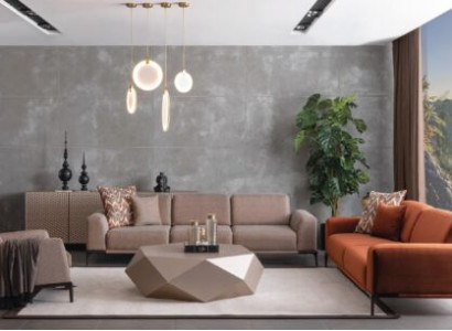 Italian style furniture set sofa suite 431 seat sideboard table 6 pieces
