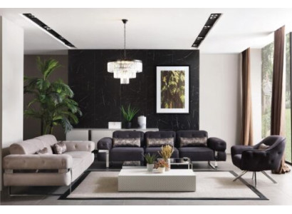 Sofa Set 431 Seat 3x Coffee Tables Couch Set Design Tables 6-piece.