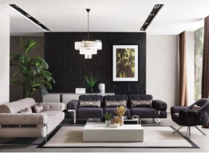 Sofa Set 431 Seat 3x Coffee Tables Couch Set Design Tables 6-piece.