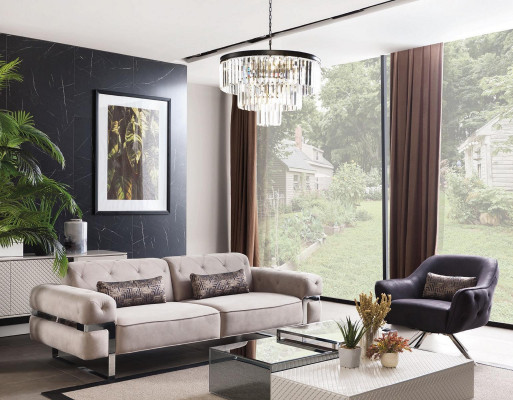 Sofa Set 431 Seat 3x Coffee Tables Couch Set Design Tables 6-piece.